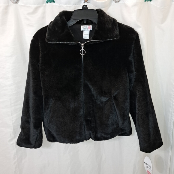 Black Faux Fur Jacket - Picture 2 of 7